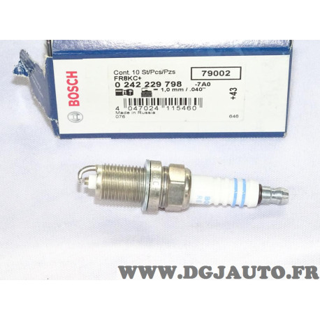 Lot 10 bougies allumage Bosch FR8KC+ 0242229798 pour mercedes sprinter W901 W902 W903 nissan bluebird U13 toyota corolla E100 E1