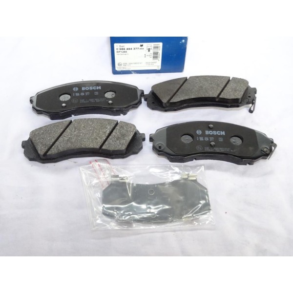 Jeu 4 plaquettes de frein avant montage mando Bosch BP1285 0986494377 pour hyundai i10 kia carnival 