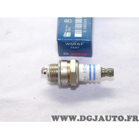 Bougie allumage tronconneuse debroussailleuse tondeuse Bosch WSR6F 0242240506 pour stihl equivalent BPMR7A 