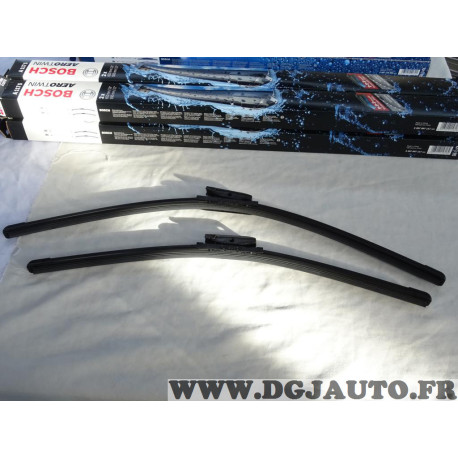 Jeu 2 balais essuie glace 650mm + 550mm souple aerotwin Bosch A117S 3397007117 pour renault scenic 2 II 