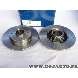 Jeu 2 disques de frein arriere plein 249mm diametre Bosch BD1290 0986479388 pour citroen C4 peugeot 308