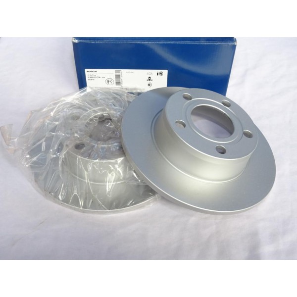Jeu 2 disques de frein arriere plein 255mm diametre Bosch BD618 0986478704 pour audi A6 4B2 4B5 