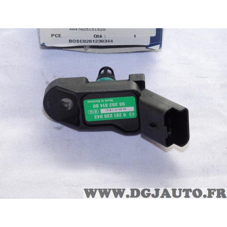 Capteur pression admission Bosch 0261230344 0261230043 pour citroen C3 C4 C5 C8 saxo berlingo xsara jumpy 2 II nemo c-elysée fia