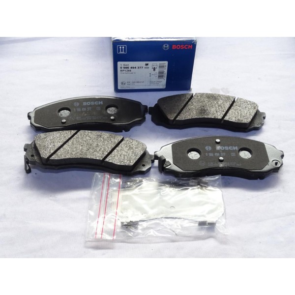 Jeu 4 plaquettes de frein avant montage mando Bosch BP1285 0986494377 pour hyundai i10 et kia carnival 