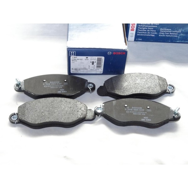 Jeu 4 plaquettes de frein avant montage bendix Bosch BP373 0986494037 pour ford transit 5 V de 2000 à 2006 