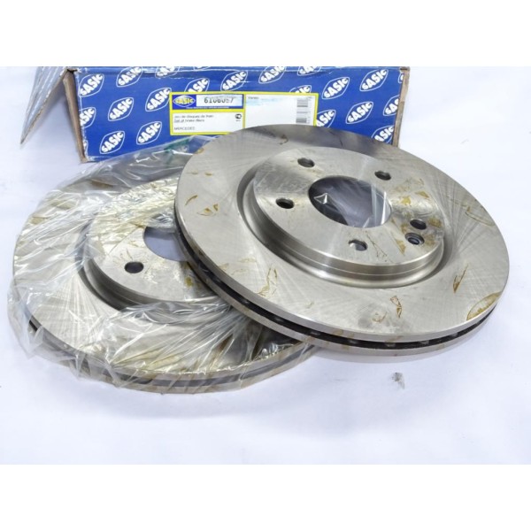 Paire disques de frein avant 270mm diametre ventilé Sasic 6106057 pour mercedes vaneo W414 