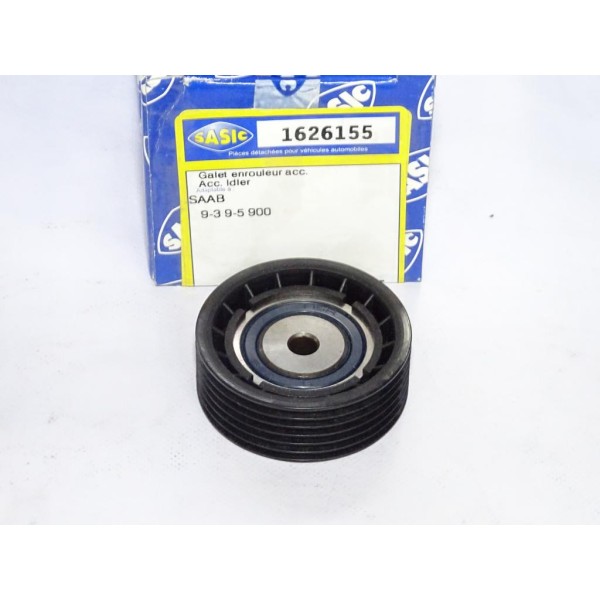 Galet enrouleur courroie accessoire Sasic 1626155 pour saab 900 93 95 9-3 9-5 2.0 2.3 essence 