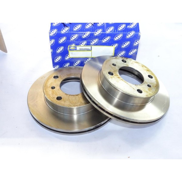 Jeu 2 disques de frein avant 242mm diametre ventilé Sasic 9004568J pour nissan primera P10 P11 W10 WP11 