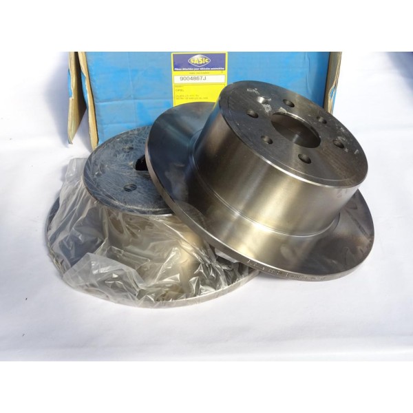 Jeu 2 disques de frein arriere 270mm diametre plein Sasic 9004867J pour opel calibra vectra A 1.8 2.0 essence 