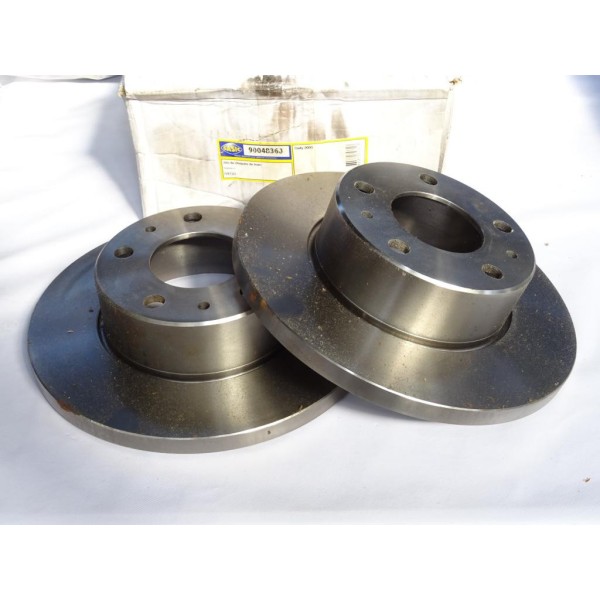 Jeu 2 disques de frein arriere 276mm diametre plein Sasic 9004836J pour iveco daily 3 III 