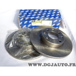 Jeu 2 disques de frein avant 256mm diametre plein Sasic 6106093 pour opel astra G 1.2 16V essence 