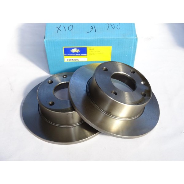 Jeu 2 disques de frein avant plein 239mm diametre Sasic 9004268J pour ford escort 1 2 3 4 I II III IV orion 1 2 I II 