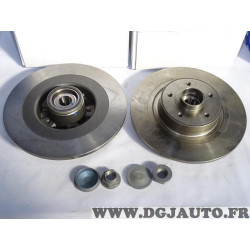 Jeu 2 disques de frein arriere 300mm diametre plein avec roulement de roue Sasic 6104009 pour renault velsatis vel satis