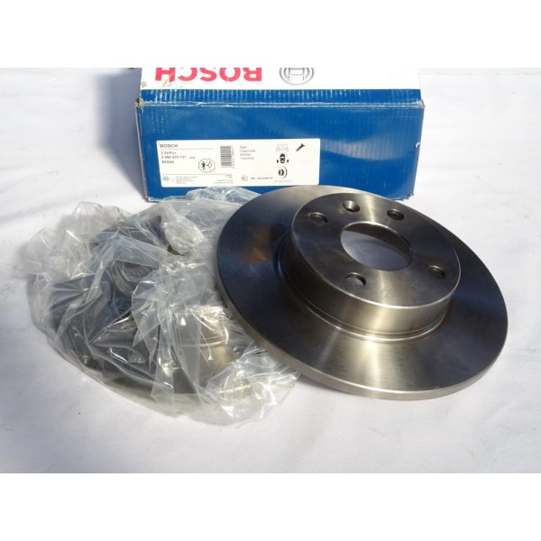 Jeu 2 disques de frein arriere plein 240mm diametre Bosch BD644 0986478731 pour opel corsa C tigra B combo C 