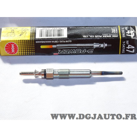 Lot 2 bougies de prechauffe NGK Y-547AS 5968 pour BMW serie 1 3 5 6 7 X3 X5 X6 E46 E53 E60 E61 E63 E64 E65 E66 E67 E70 E71 E72 E