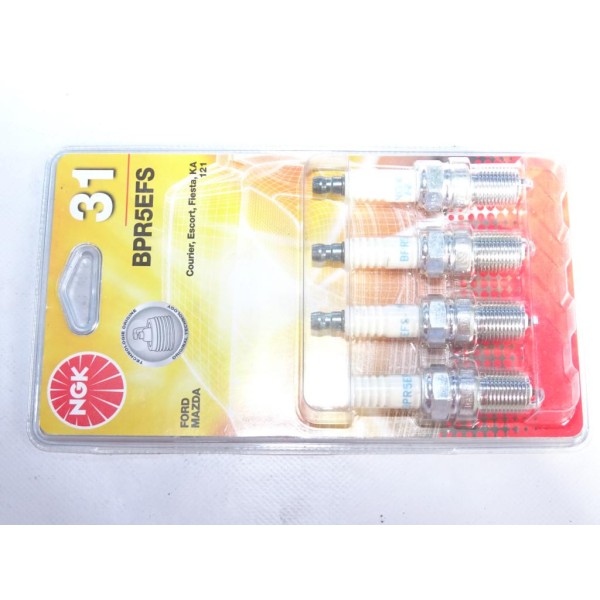 Blister 4 bougies allumage NGK BPR5EFS 95437 pour ford escort fiesta ka mazda 121 1.3 essence 