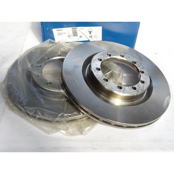 Paire disques de frein avant ventilé 290mm diametre Bosch BD1193 0986479343 pour renault master pro mascott 