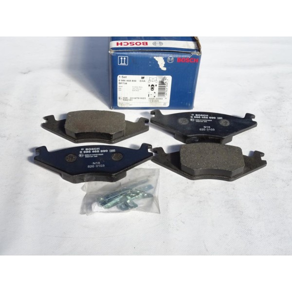 Jeu 4 plaquettes de frein avant montage volkswagen Bosch BP738 0986468890 pour seat cordoba 1 ibiza 2 II volkswagen polo 2 II go