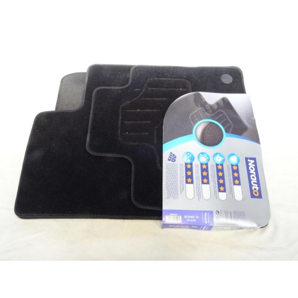 Jeu 4 tapis de sol sur mesure avant + arriere Norauto 2195696 pour renault scenic 4 IV partir de 09/2016 