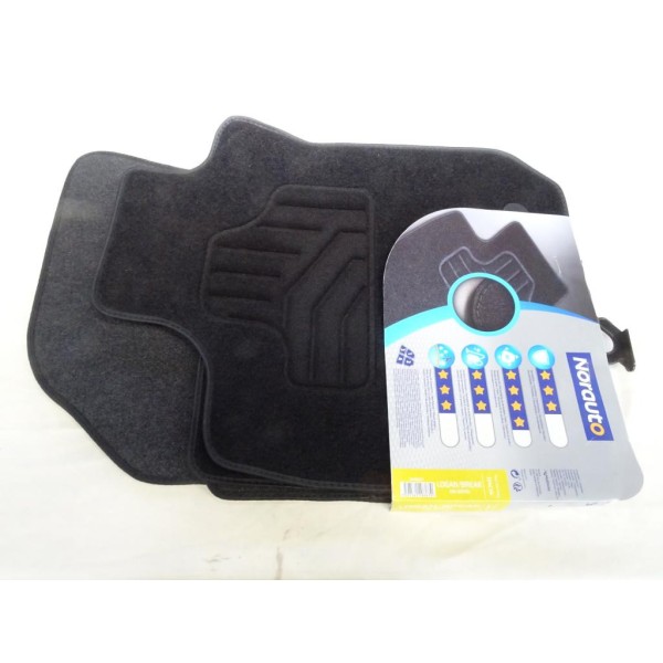 Jeu 4 tapis de sol sur mesure avant + arriere Norauto 2195617 pour dacia logan break partir de 06/2005 