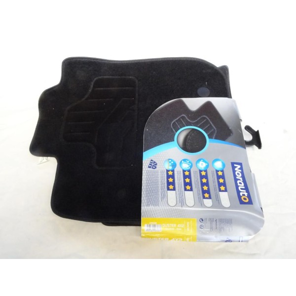 Jeu 4 tapis de sol avant + arriere sur messure Norauto 2195618 pour dacia duster 4x2 de 2010 à 2014 