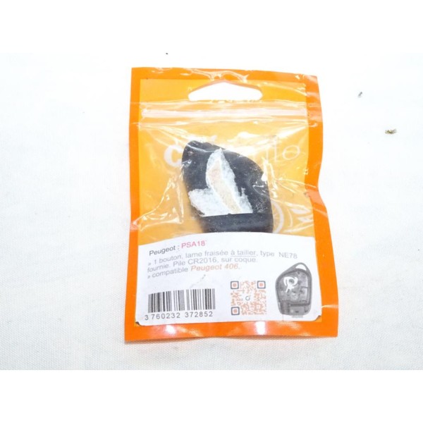 Coque clé télécommande avec 1 bouton avec lame à tailler Clé auto PSA18 pour peugeot 406 