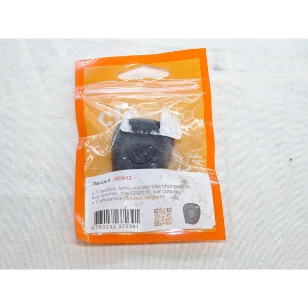 Coque clé télécommande modele 1 bouton (lame à tailler non fournie) Clé auto REN12 pour renault megane 1 