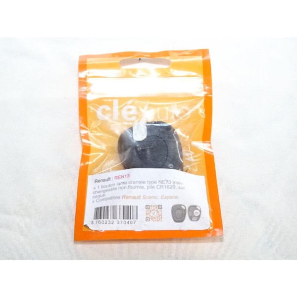 Coque clé télécommande 1 bouton (lame à tailler non incluse) Clé auto REN13 pour renault scenic 1 espace 
