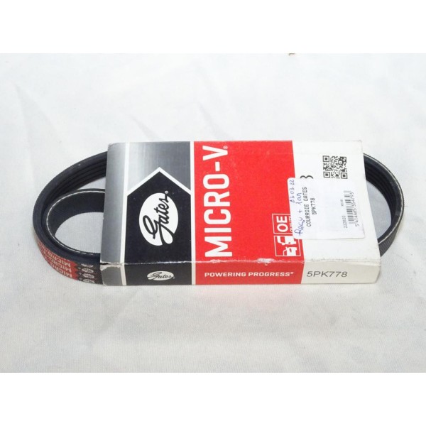 Courroie d'accessoire micro-V Gates 5PK778 pour alfa romeo mito citroen AX saxo ZX fiat 500 500L panda 3 III punto evo lancia yp