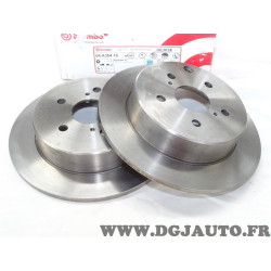 Jeu 2 disques de frein arriere plein 290mm diametre Brembo 08.A354.10 pour toyota verso AR10 