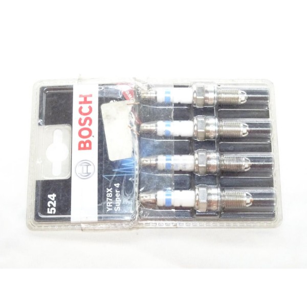Blister 4 bougies allumage super 4 Bosch YR78X 0242132801 pour alfa romeo mito BMW serie 3 5 6 M1 E24 E26 E28 E30 E34 chevrolet 