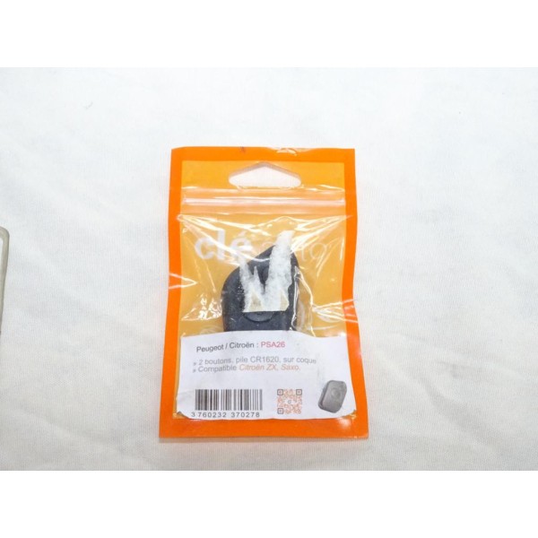 Coque clé télécommande modele 2 boutons (lame à tailler non incluse) Clé auto PSA26 pour citroen saxo ZX 