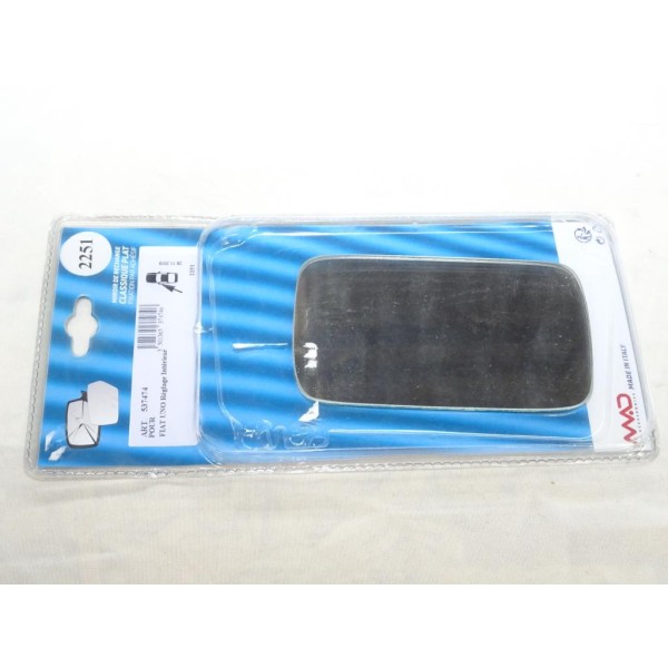 Vitre miroir glace retroviseur avant gauche MAD N°2251 537474 pour ford uno (reglage interieur) 