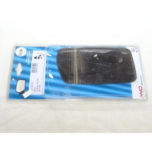 Vitre miroir glace retroviseur avant droit MAD N°3120 537115 pour citroen xantia de 1997 à 2002 