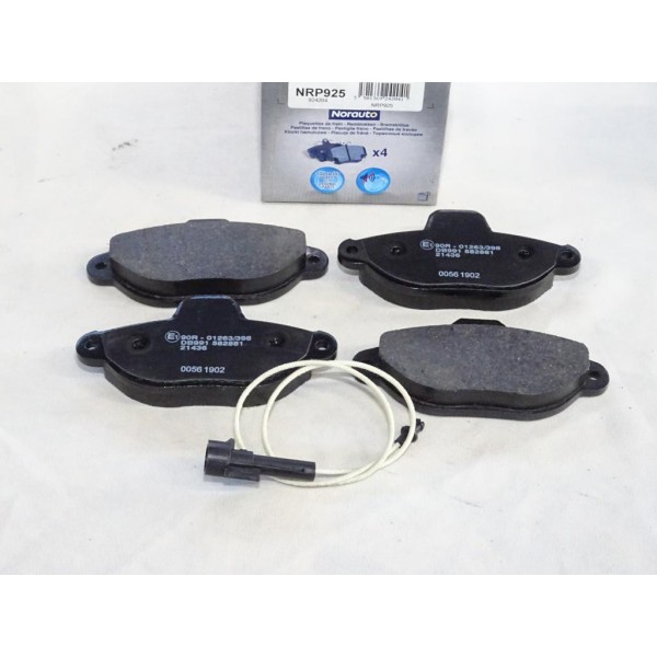 Jeu 4 plaquettes de frein avant montage bendix Norauto NRP925 pour fiat cinquecento punto 1 seicento lancia ypsilon 