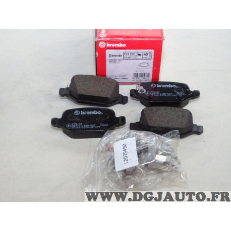 Jeu 4 plaquettes de frein arriere montage lucas Brembo P23150 pour fiat 500L 