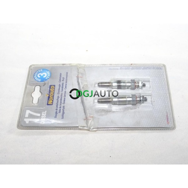 Blister 2 bougies de prechauffe Norauto N°17 508948 pour ford escort 5 6 V VI fiesta 4 IV mondeo 2 II mazda 121 1.8D 1.8TD 1.8 D