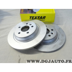 Jeu 2 disques de frein arriere plein 302mm diametre Textar 92162903 pour volvo S60 S80 V60 V70 XC70 