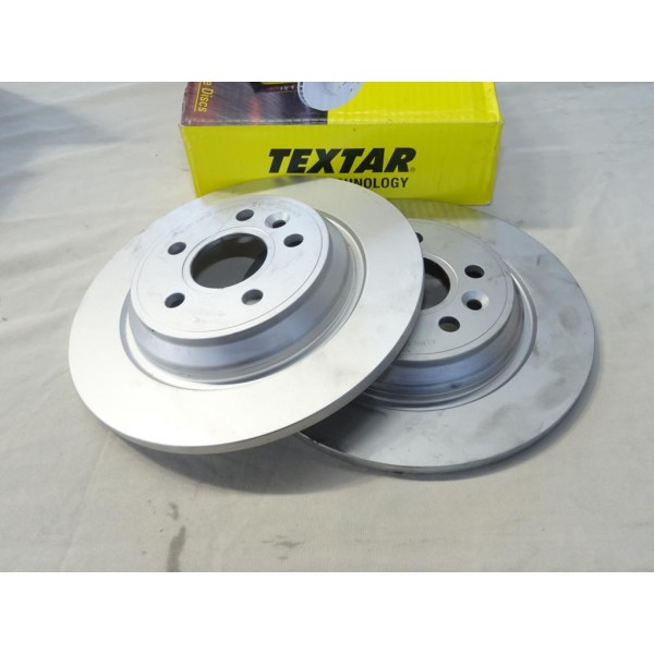 Jeu 2 disques de frein arriere plein 302mm diametre Textar 92162903 pour volvo S60 S80 V60 V70 XC70 
