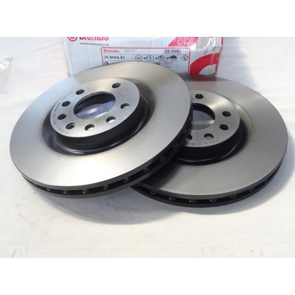 Jeu 2 disques de frein avant ventilé 305mm diametre Brembo 09.8004.51 pour opel corsa D 1.6 turbo 