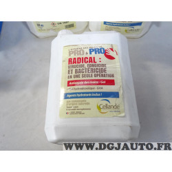 Bidon flacon 5L 5 litre solution gel hydroalcoolique antisepsie des mains Cellade avec agents hydratants 