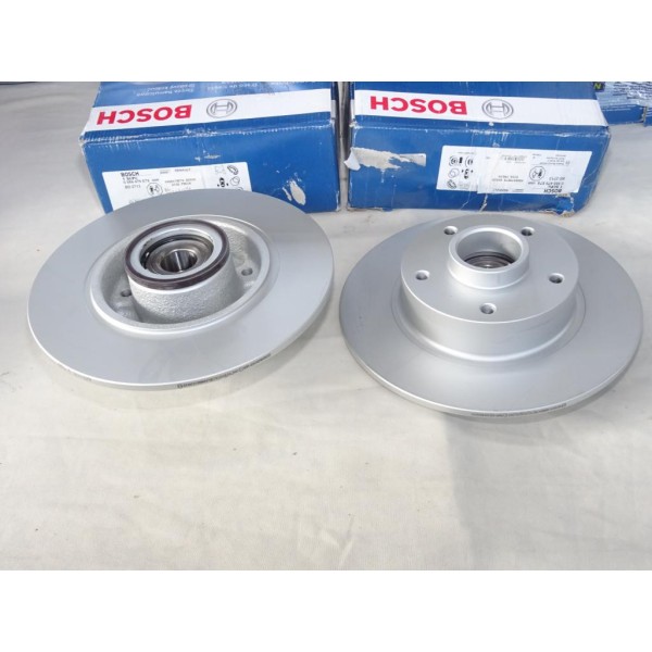 Jeu 2 disques de frein arriere plein 260mm diametre avec roulement de roue Bosch BD2713 0986479E78 pour renault megane 4 IV 