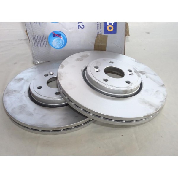 Jeu 2 disques de frein avant ventilé 323.7mm diametre Norauto ND7357 pour renault espace 4 IV velsatis vel satis 