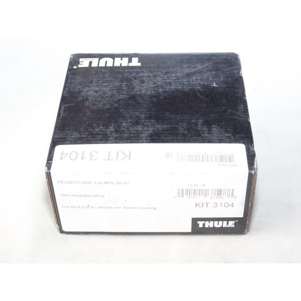 Kit pieds fixation barre de toit 3104 Thule KIT3104 pour peugeot 5008 de 2009 à 2017 