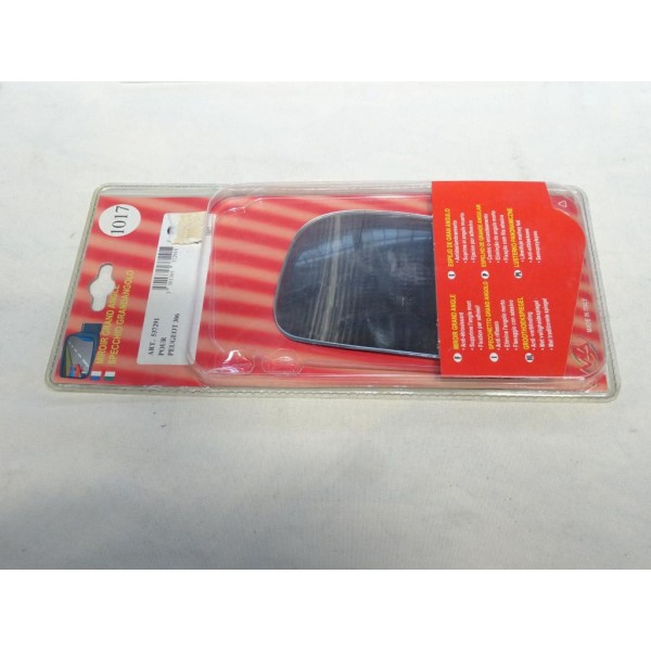 Vitre miroir glace retroviseur gauche grand angle MAD N°1017 537291 pour peugeot 306 de 1997 à 2002 