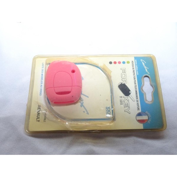 Housse étui rose coque de clé télécommande modele 1 bouton Cadox 790005F pour renault master 