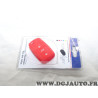 Housse étui rouge coque de clé télécommande 3 boutons Cadox 790011N S-VW302S pour audi volkswagen seat skoda
