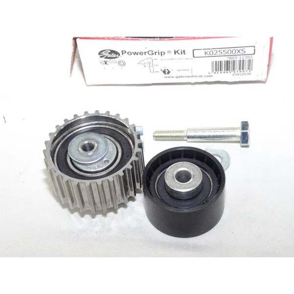 Jeu galets tendeur + enrouleur courroie distribution (non incluse) Gates K025500XS pour alfa romeo 145 146 147 156 fiat brava br