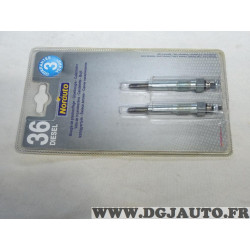 Blister 2 bougies de prechauffe N°36 Norauto 362034 pour opel astra F corsa B vectra A B 1.5 1.7 D TD diesel 