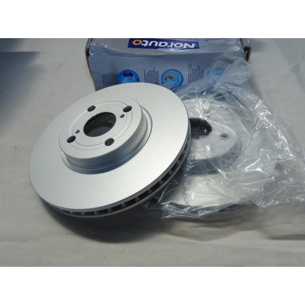 Jeu 2 disques de frein avant ventilé 275mm diametre Norauto ND2080 pour toyota corolla E120 de 2002 à 2007 corolla verso E121 